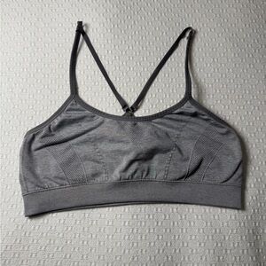 Gray Sports Bra Bralette - Lightweight Support Size Small Medium